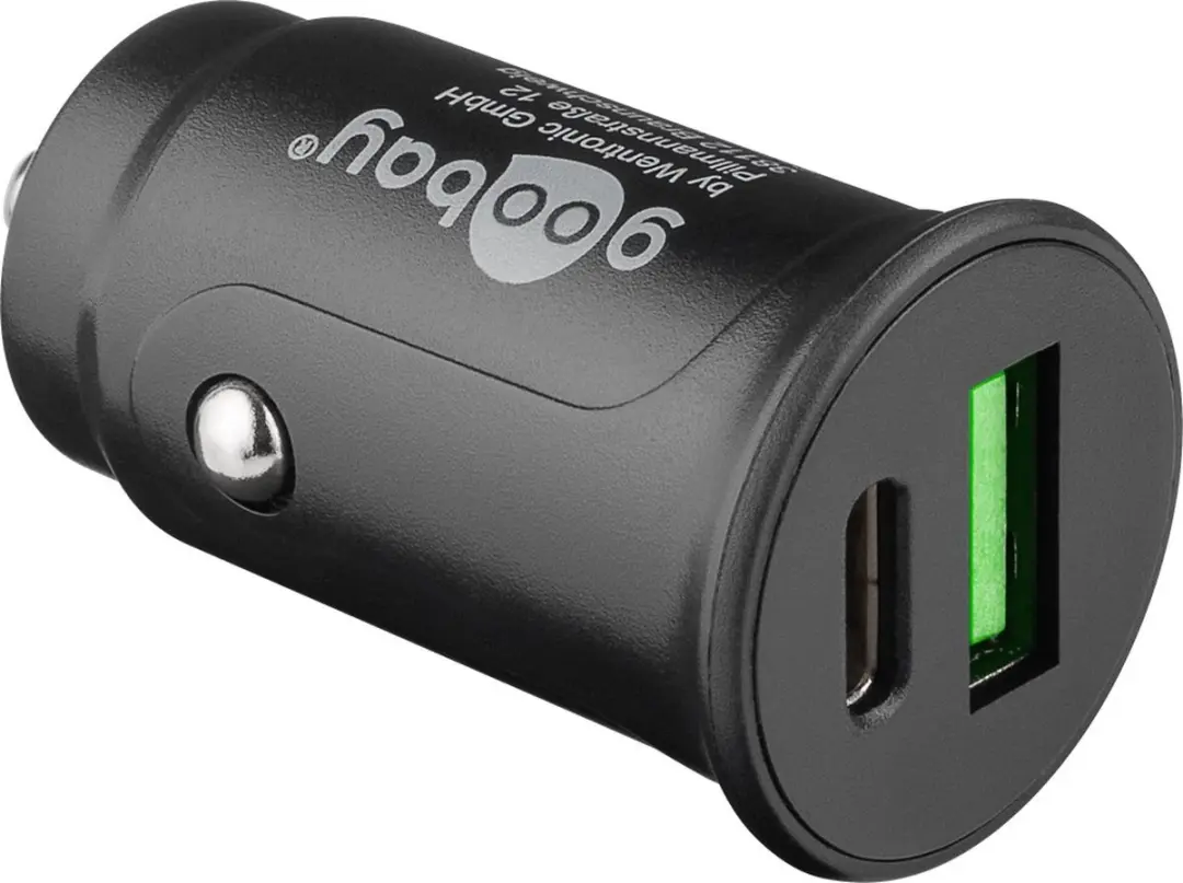 Goobay 55634 Oplader 30W - 2x USB - Sigarettenaansteker - Zwart