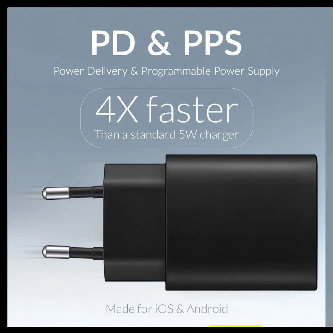 Mobilize 25W Power Delivery Oplader MOBWC011 - USB-A/USB-C - Zwart