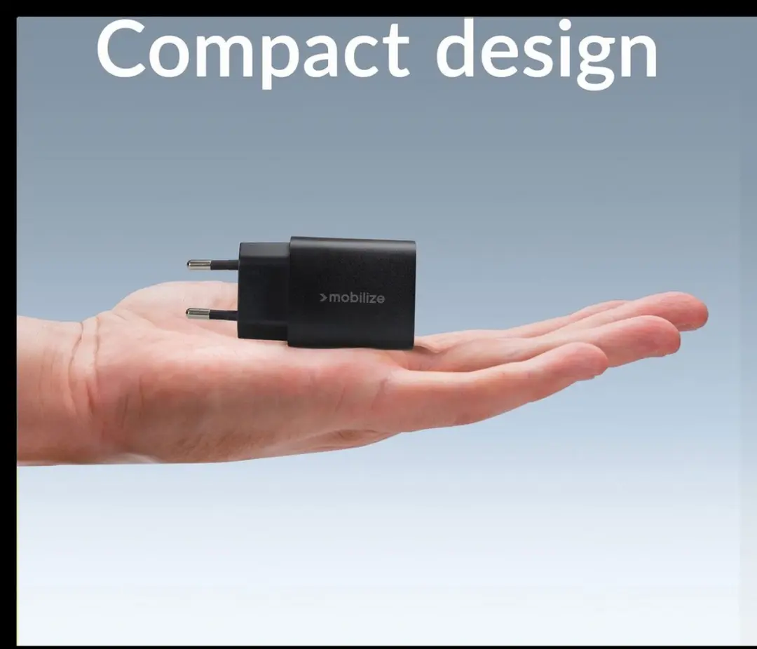 Mobilize 25W Power Delivery Oplader MOBWC011 - USB-A/USB-C - Zwart - afbeelding 6 van 6