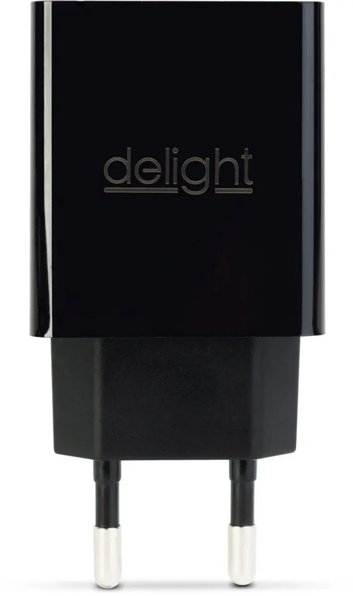 Delight Oplaadblok USB-A 5V 2,4A - 2x USB-A - Zwart - afbeelding 3 van 4