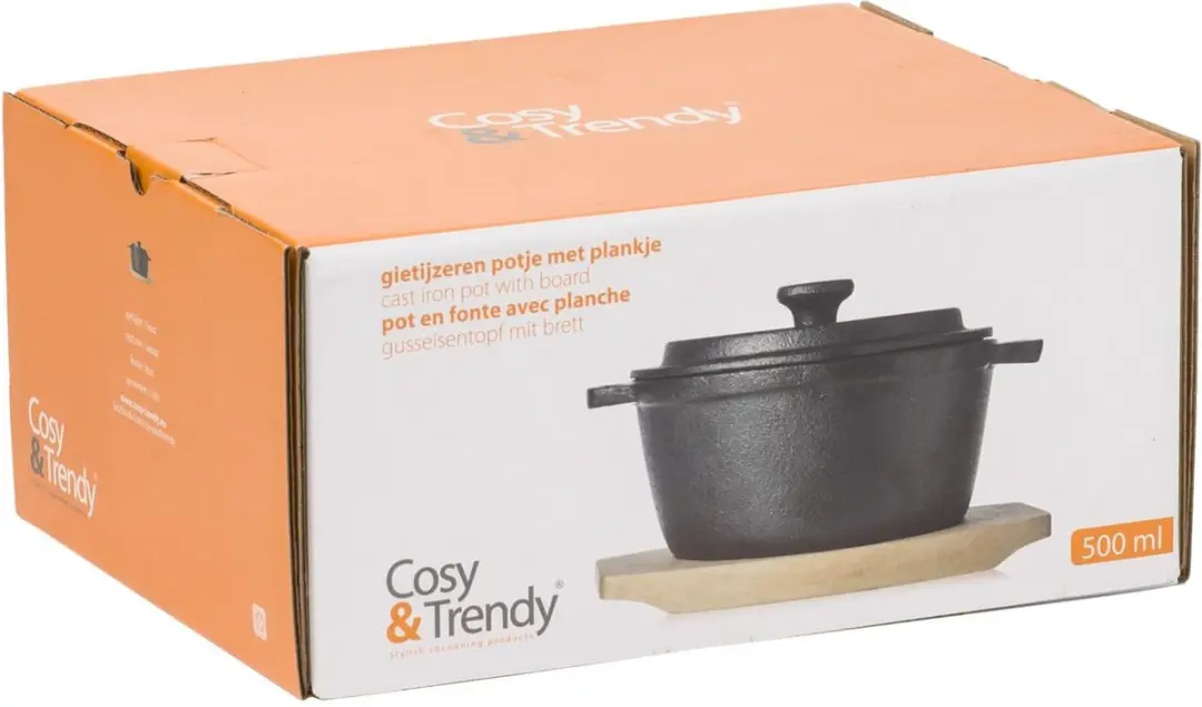 Cosy&Trendy Stoofpotje Gietijzer 13cm - Zwart