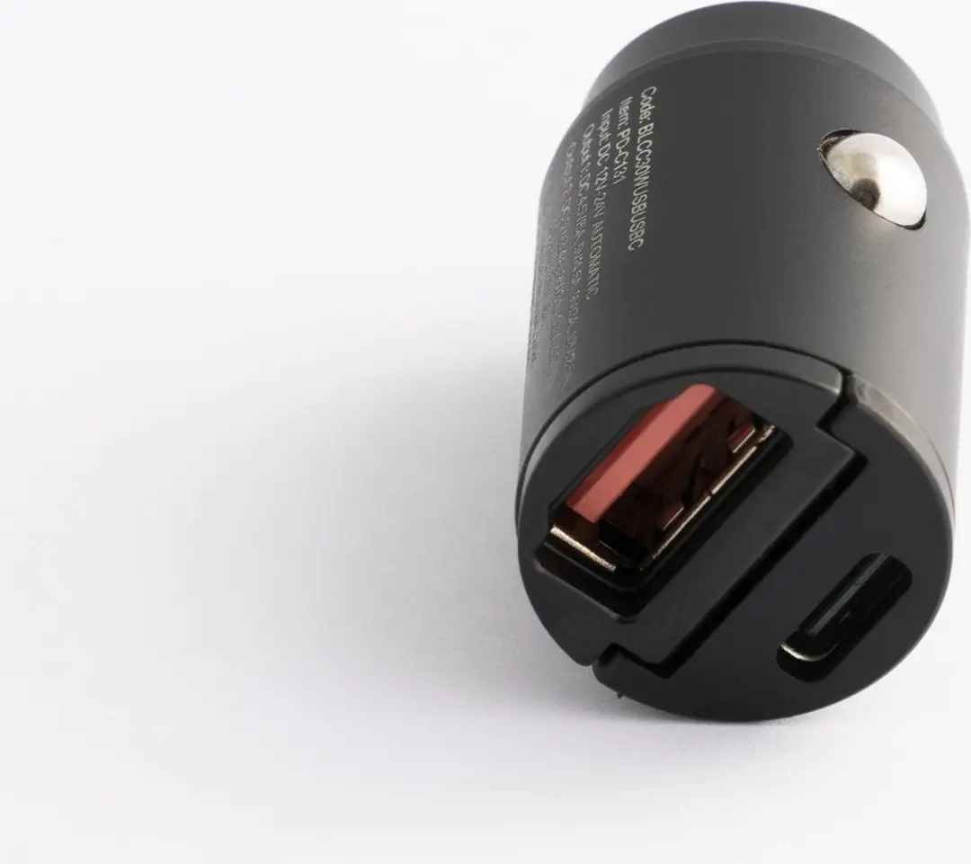 Celly Mini Autolader CCMINIUSBUSBCBK - 30W USB + USB-C - Zwart