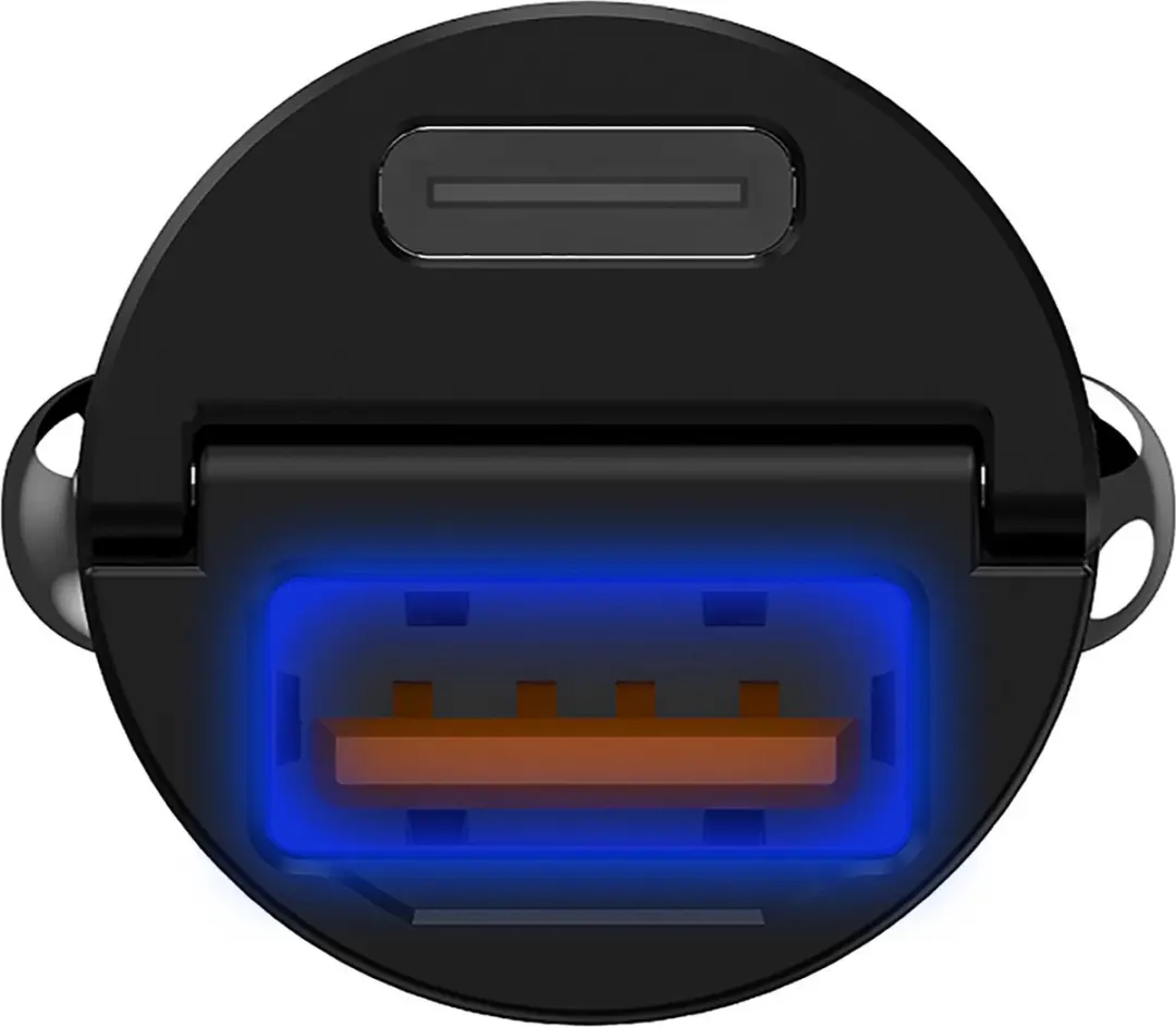 Celly Mini Autolader CCMINIUSBUSBCBK - 30W USB + USB-C - Zwart