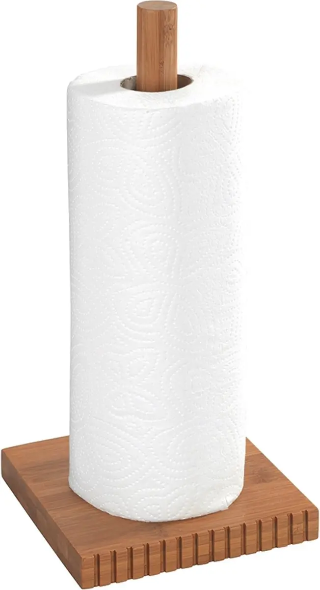 Wenko Bamboe Keukenrolhouder 15x33cm - Hout - afbeelding 5 van 6