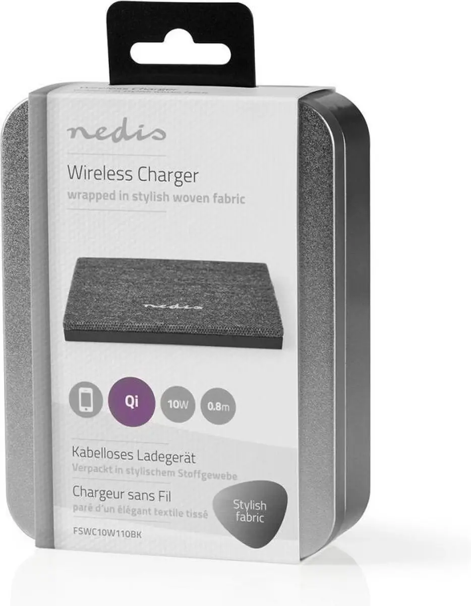 Nedis FSWC10W110BK Draadloze Oplader 10W - Micro-USB - Zwart - afbeelding 6 van 6