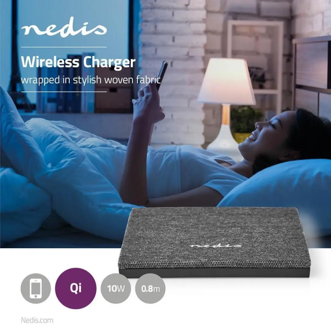 Nedis FSWC10W110BK Draadloze Oplader 10W - Micro-USB - Zwart