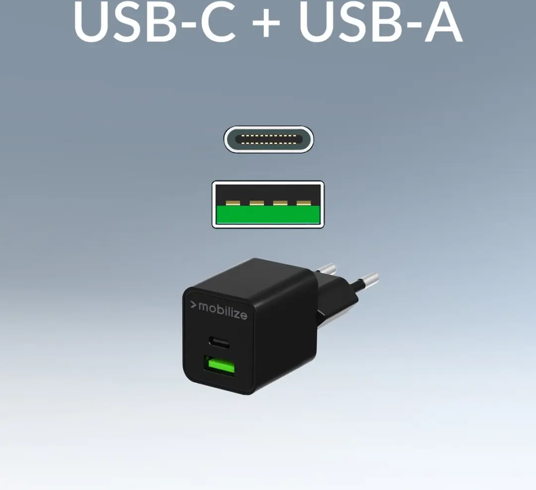 Mobilize MOBWC004 Dual USB Oplader 30W - Zwart