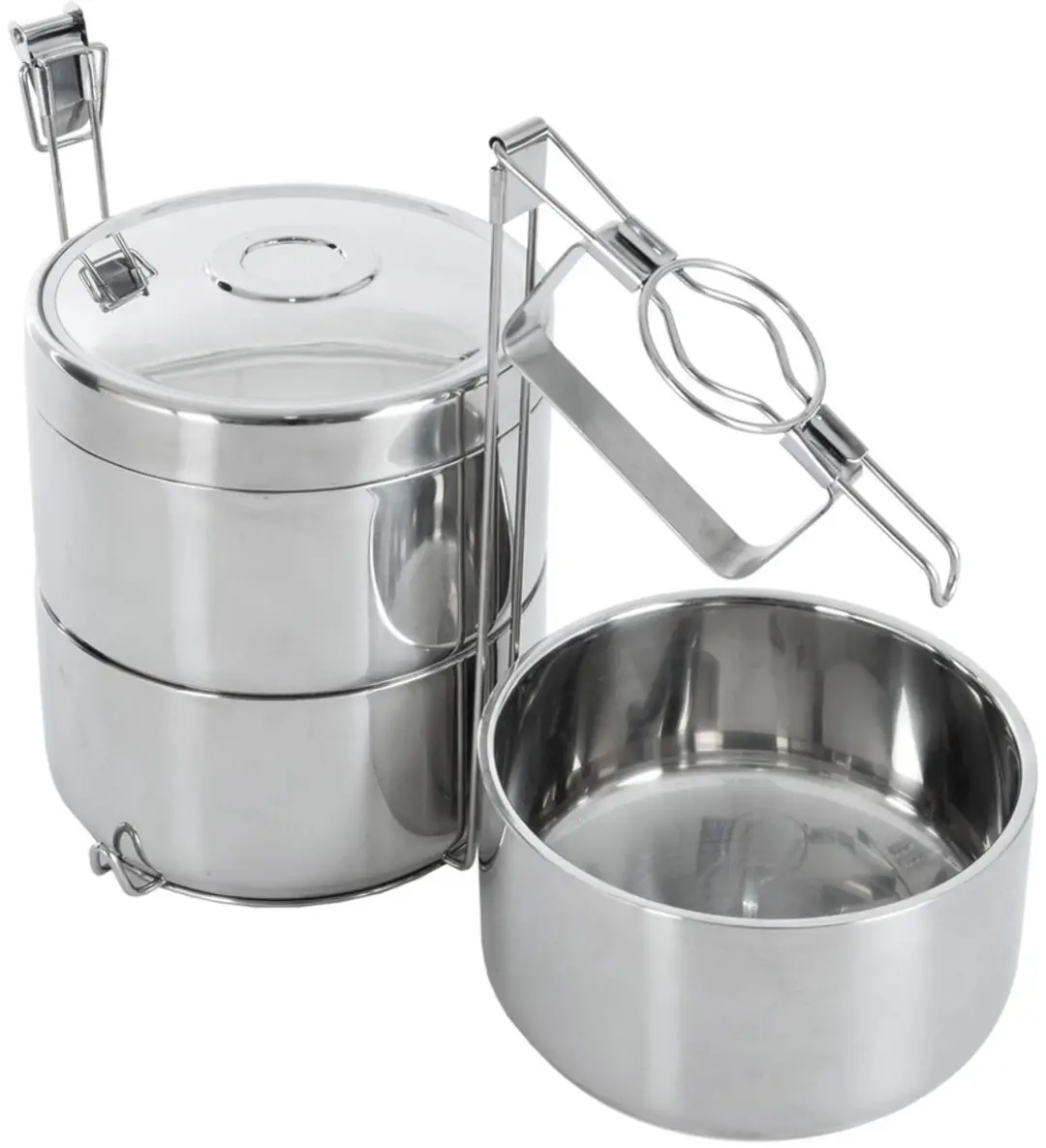 Orion Thermische Stalen Draagdoos 3x900ml - Zilver - afbeelding 4 van 6