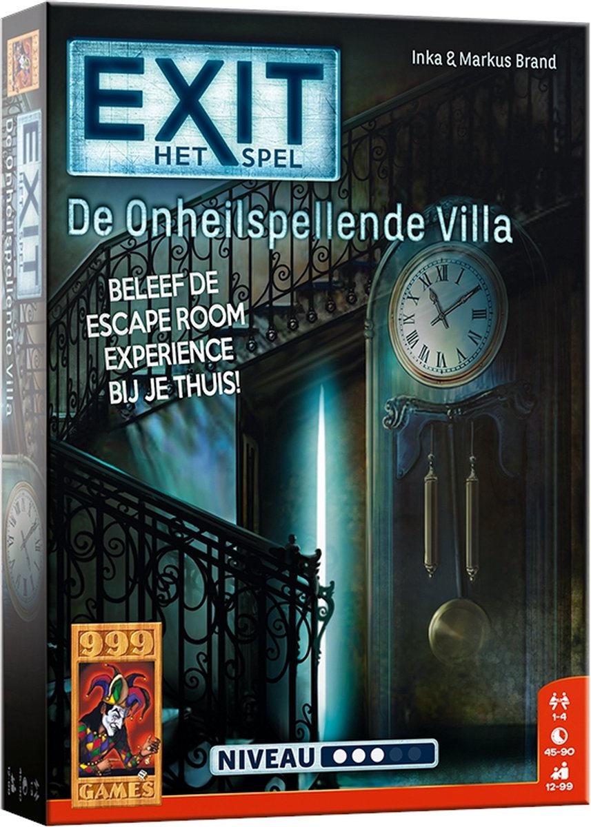 999 Games - EXIT - De Onheilspellende Villa - Breinbreker - Escape Room Spel