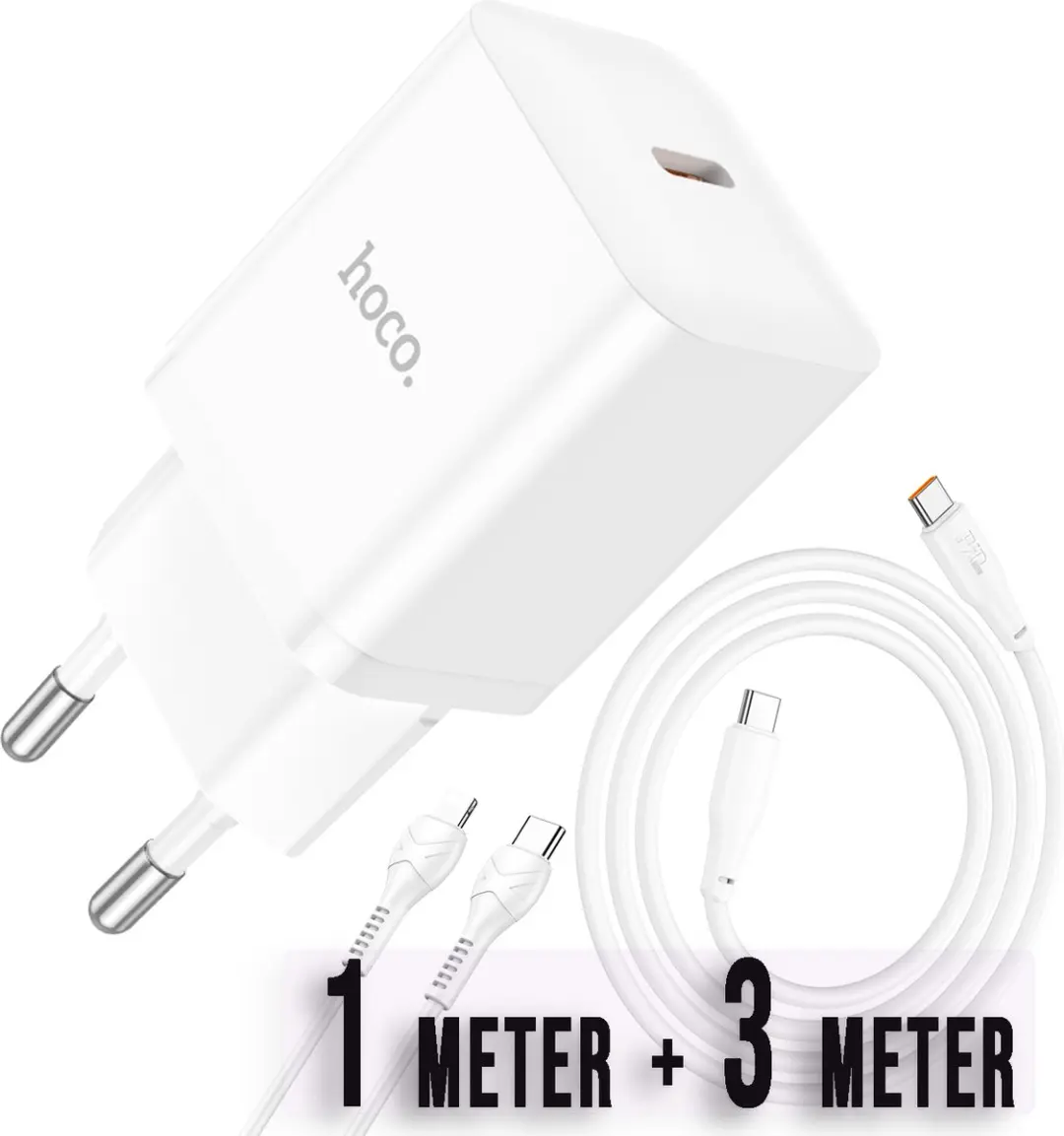 Hoco 20W Snellader N27 - USB-C - 1x Output - Wit