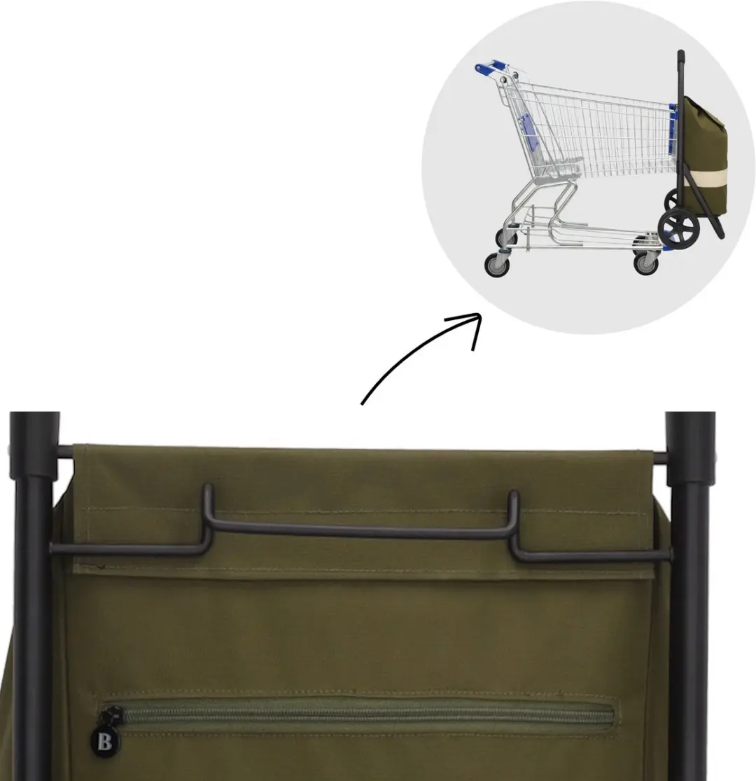 Beagles Shop & Go Boodschappentrolley 162.6L - Olijfgroen