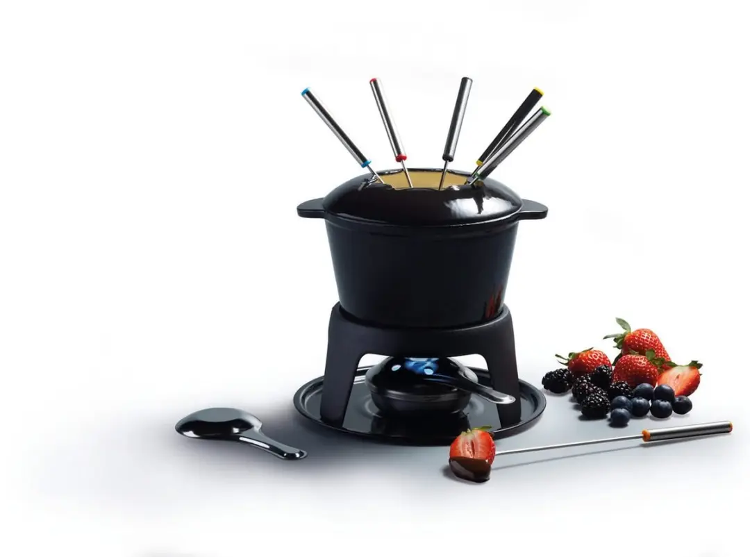 Masterclass Gietijzeren Fondueset 21x18cm - Zwart