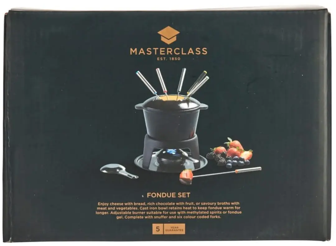 Masterclass Gietijzeren Fondueset 21x18cm - Zwart