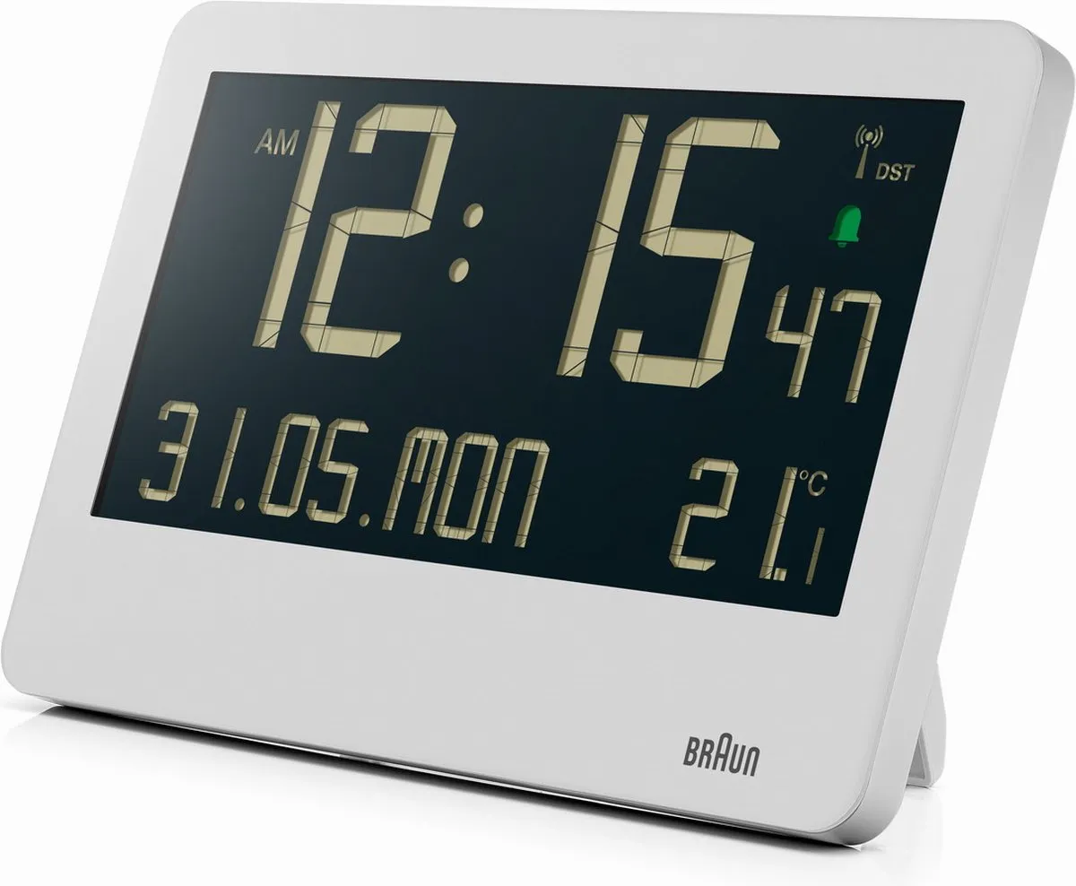 Braun BC14W-DCF Wandklok - Radiogestuurd Wit