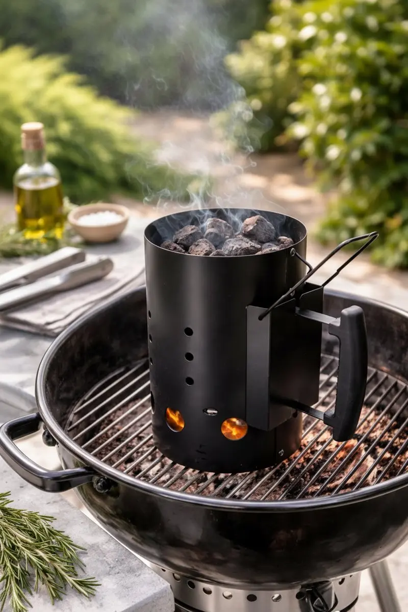 Cookinglife BBQ Brikettenstarter 30.5cm - Zwart