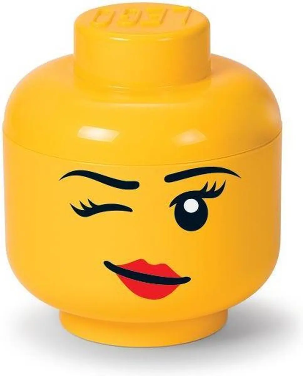 Opbergbox Iconic Hoofd Whinky 16 cm, Geel - LEGO