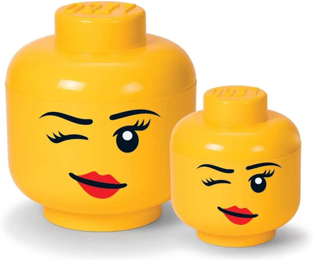 Opbergbox Iconic Hoofd Whinky 16 cm, Geel - LEGO