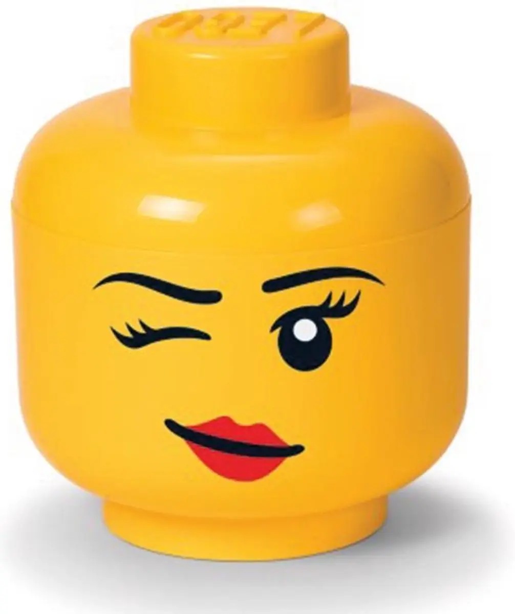 Opbergbox Iconic Hoofd Whinky 16 cm, Geel - LEGO