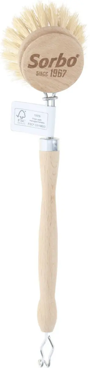 Sorbo Houten Afwasborstel Rond Regular - 12 Stuks