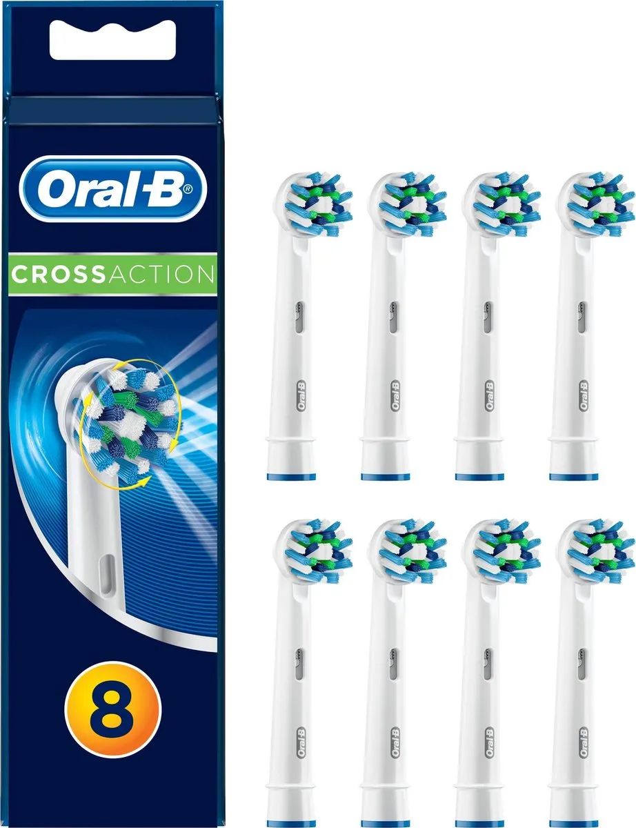 Oral-B Cross Action EB50 Opzetborstels - 8 Stuks