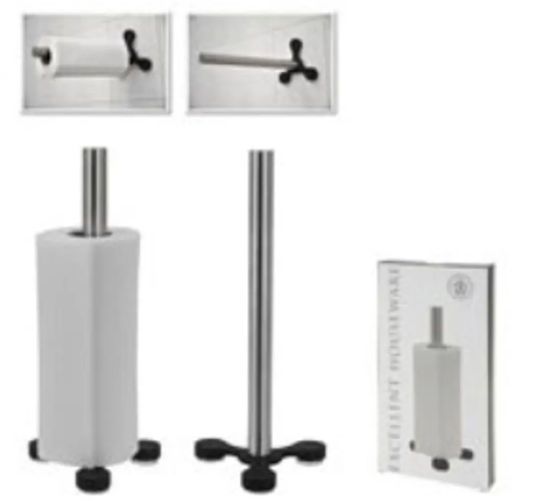 Excellent Houseware Keukenrolhouder met zuignap RVS - Zilver