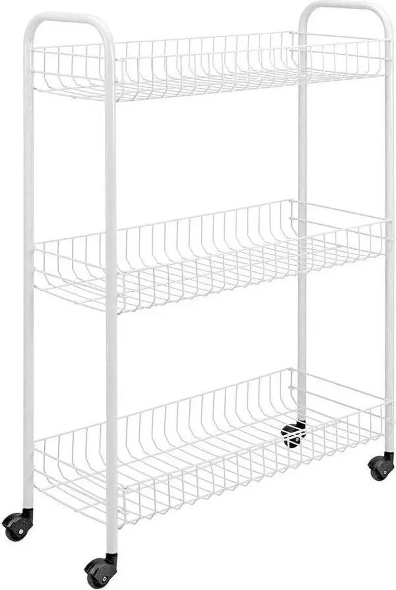 Metaltex Slim Keukentrolley 341403 - 3 Manden Wit - afbeelding 6 van 6
