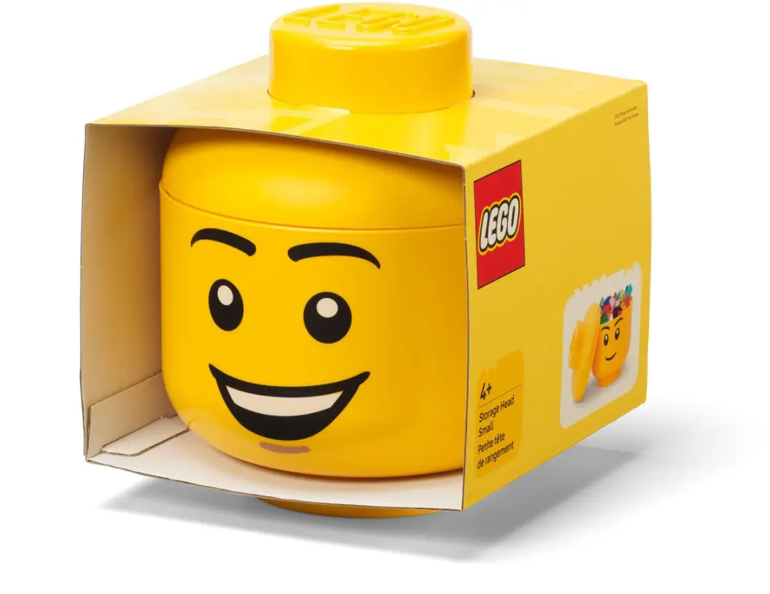 LEGO Happy Boy Opbergbox - 16 cm - Geel