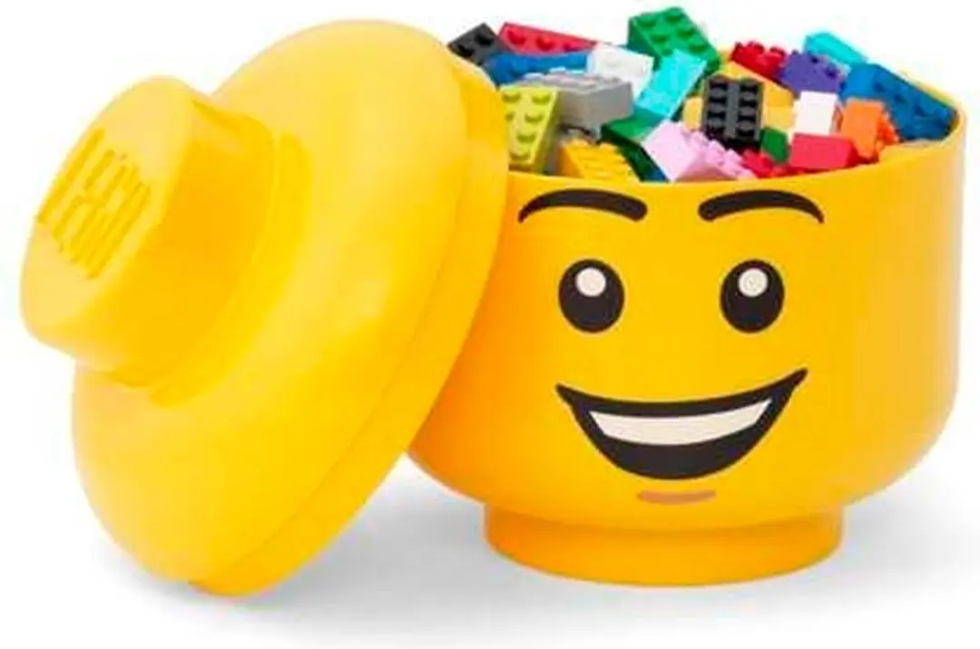 LEGO Happy Boy Opbergbox - 16 cm - Geel