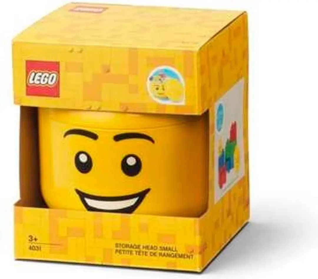 LEGO Happy Boy Opbergbox - 16 cm - Geel