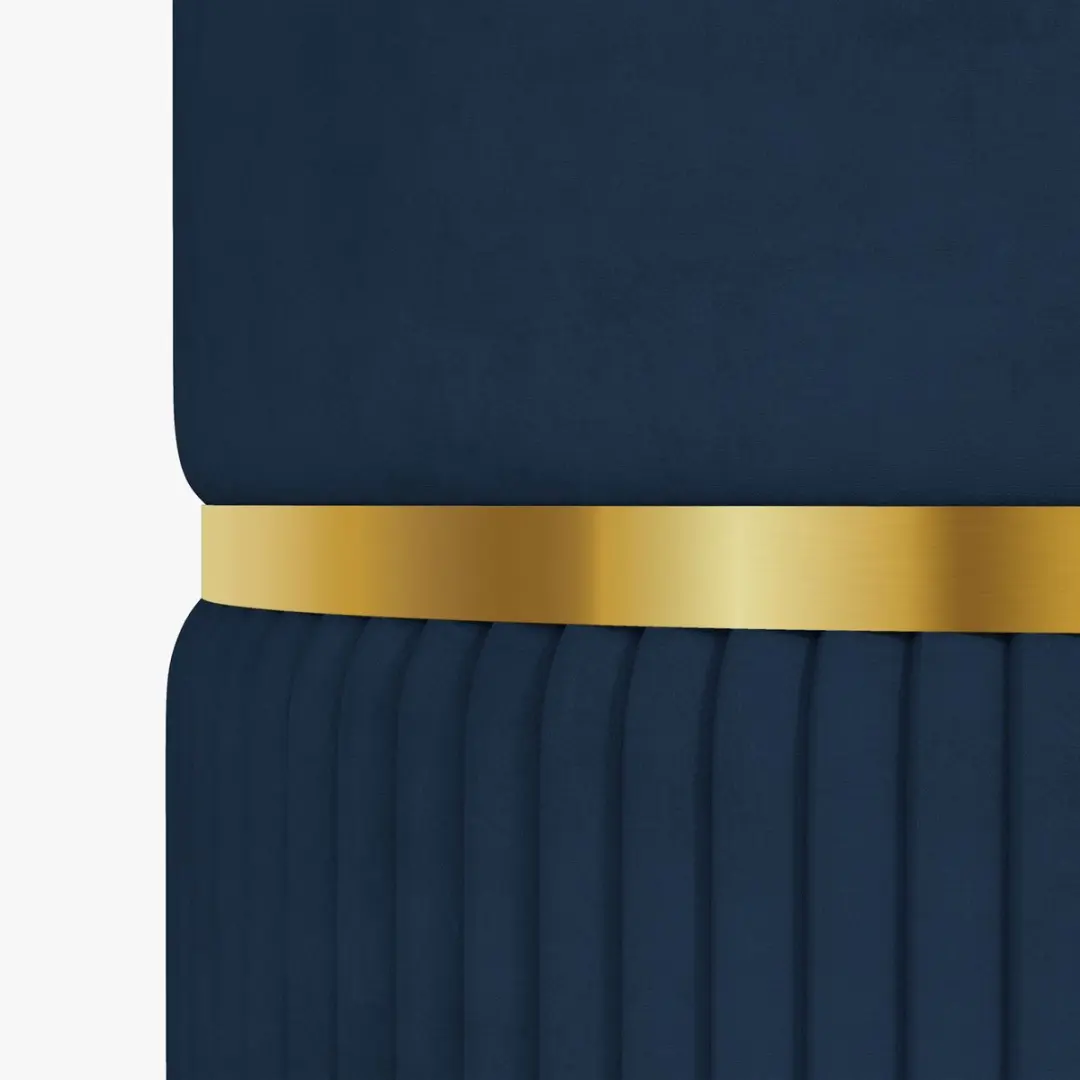 Homcom Opbergpoef 36x36x44cm - Blauw