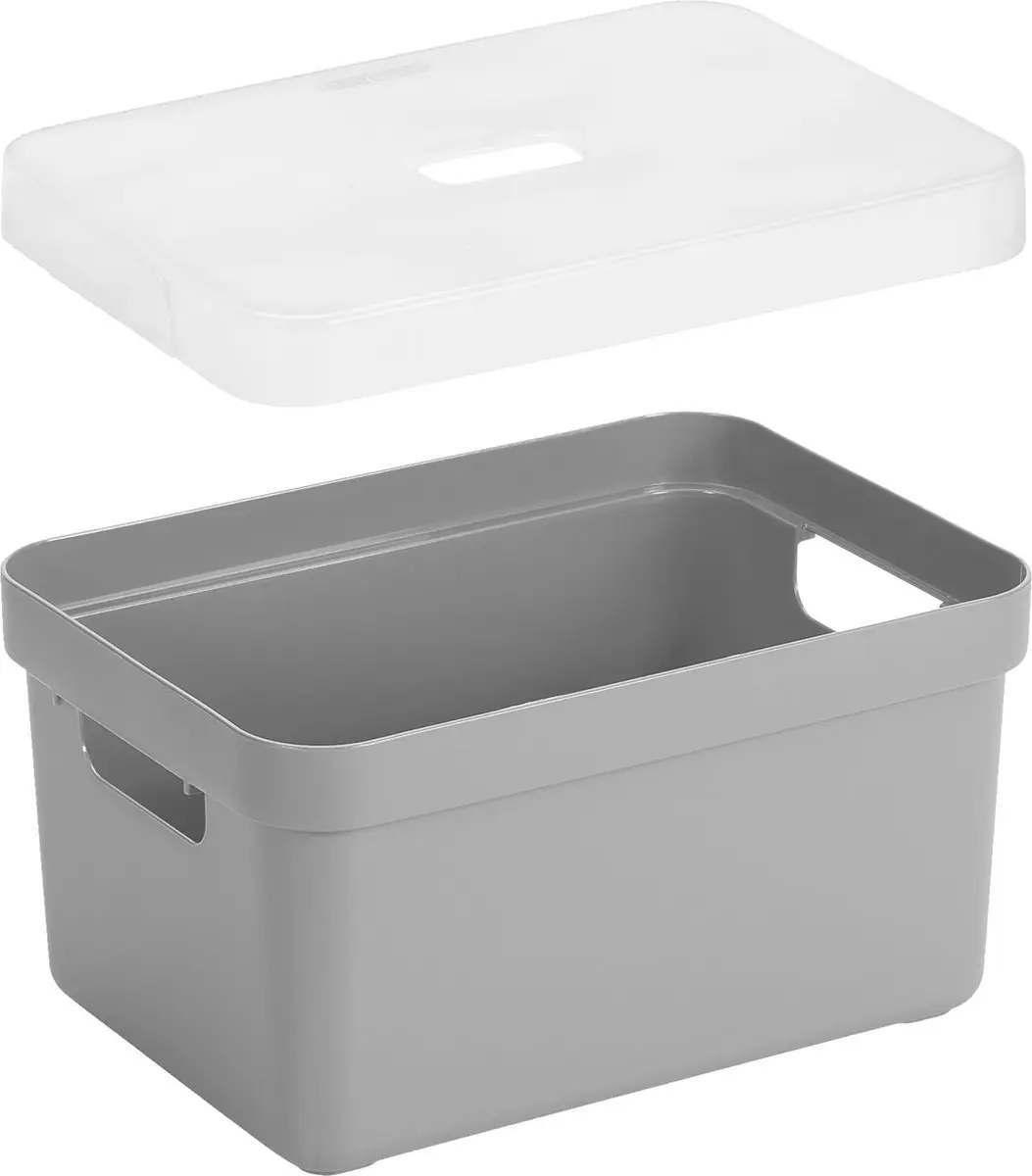 Sunware Opbergboxen Lichtgrijs 13L