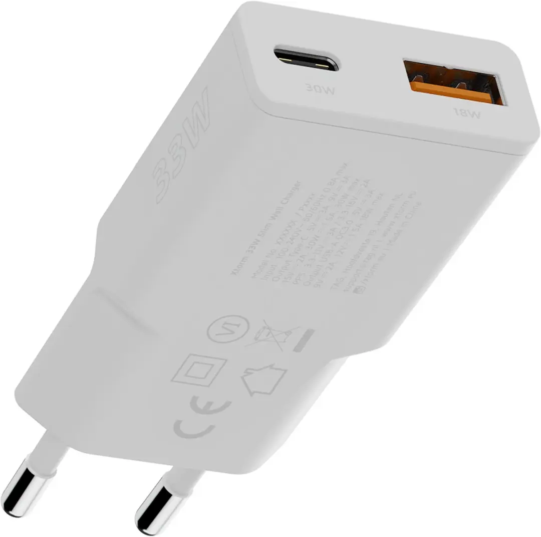 Xtorm Go2 Slimline XG2SL033 USB-C/USB-A Adapter 33W