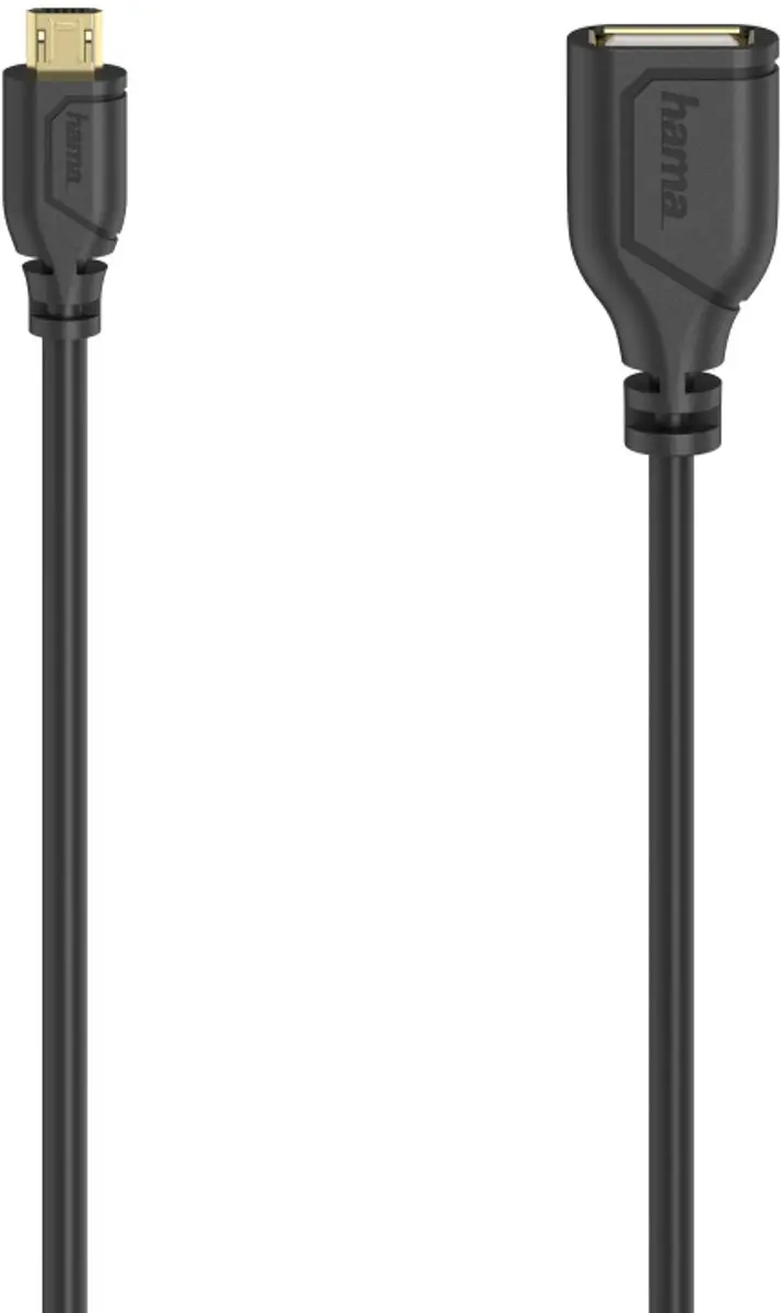 Hama Flexi-Slim USB-kabel 00200613 Micro-USB naar USB-A 0,15m