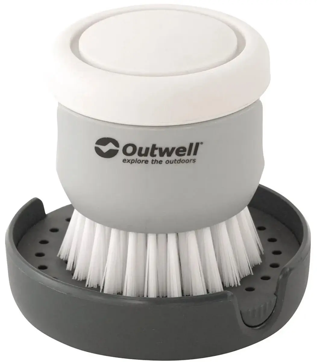 Outwell Afwasborstel met Zeepdispenser - Wit