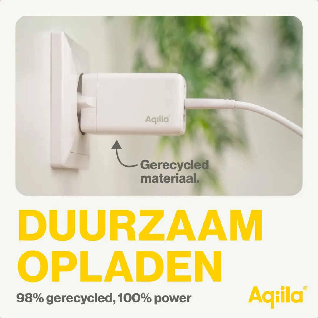 Aqiila Chargebird W3 USB-C Oplader 67W - 2x USB-C 1x USB-A - Wit