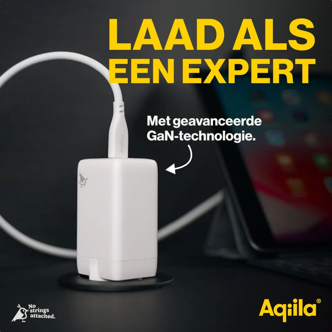 Aqiila Chargebird W3 USB-C Oplader 67W - 2x USB-C 1x USB-A - Wit