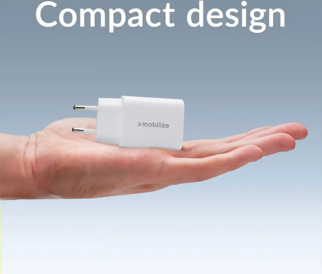 Mobilize 25W Power Delivery Adapter - USB-A & USB-C - Wit - afbeelding 6 van 6