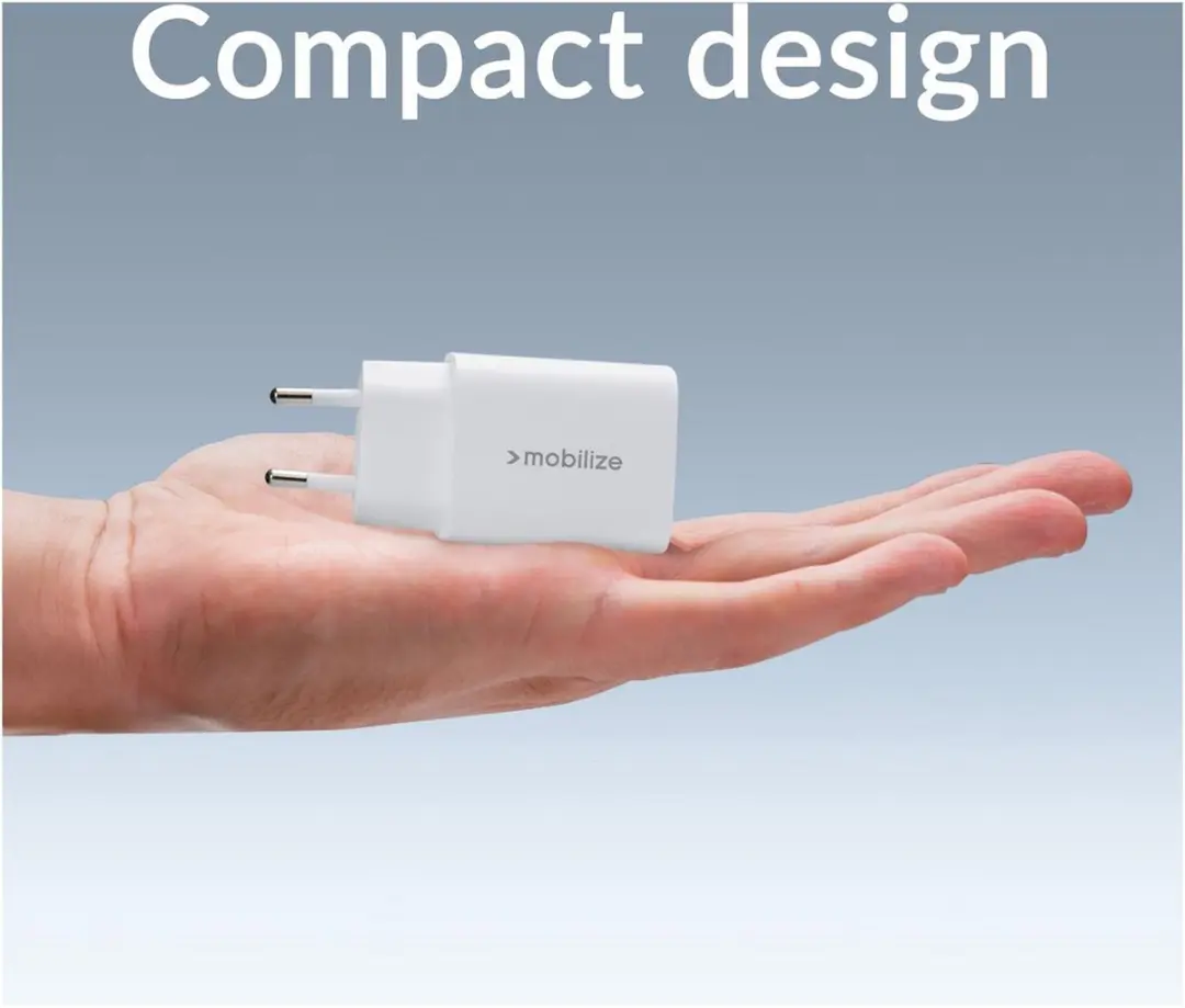 Mobilize 25W Power Delivery Adapter - USB-A & USB-C - Wit