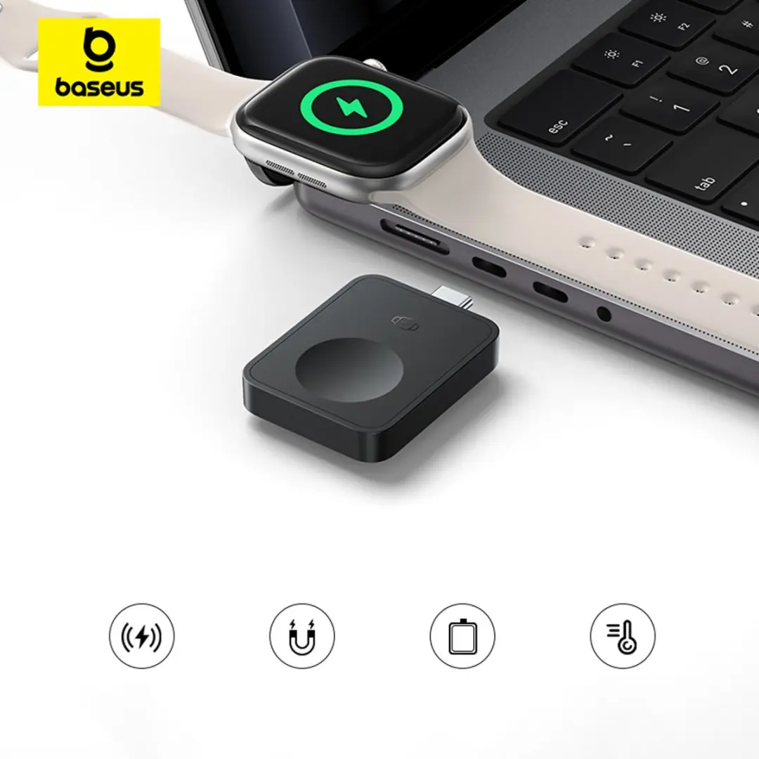 Baseus 2,5W Magnetische Oplader Apple Watch - Transparent