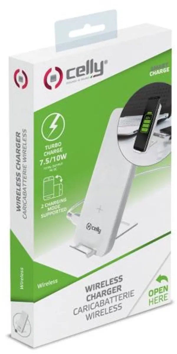 Celly Draadloze Snellader 10W USB-C 13,5x7,2cm Wit