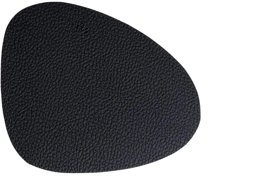 Cookinglife Onderzetters Vegan Leer Zwart 13x11cm - 6 Stuks