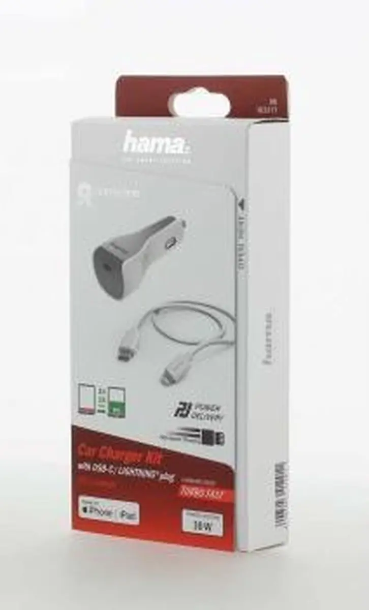 Hama Auto-oplaadset Lightning 30W - Wit