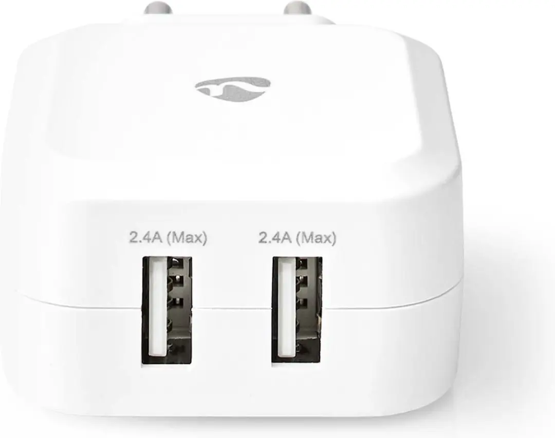 Nedis WCHAU484AWT Oplader 24W - 2x USB-A - Wit