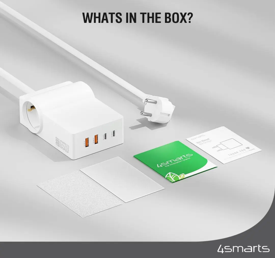 4Smarts GaN 65W Laadstation 540559 - Wit - afbeelding 6 van 6