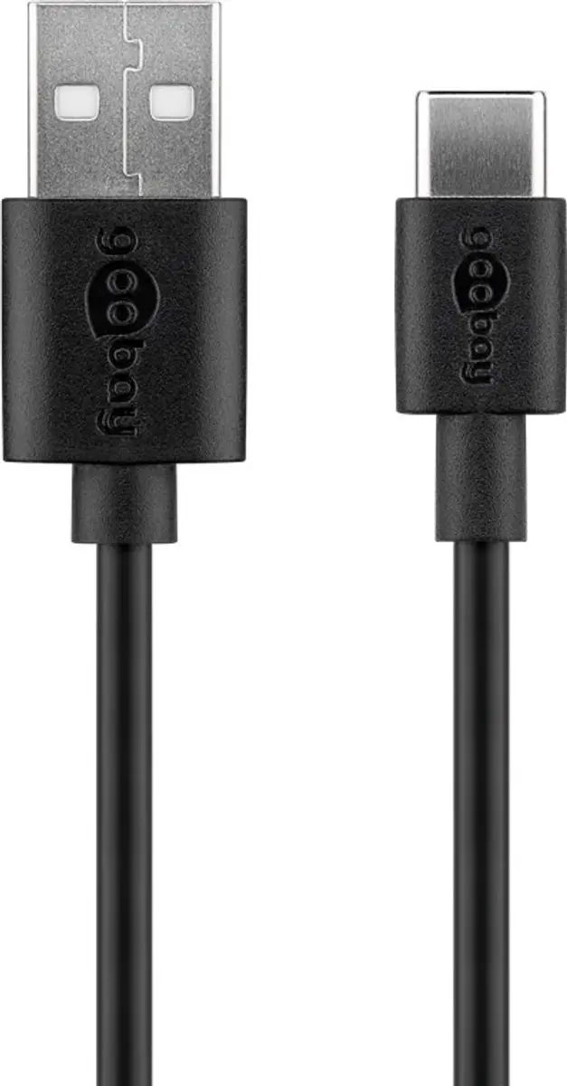 Goobay 44986 USB-A Thuislader 2x USB-C - 12W - Zwart