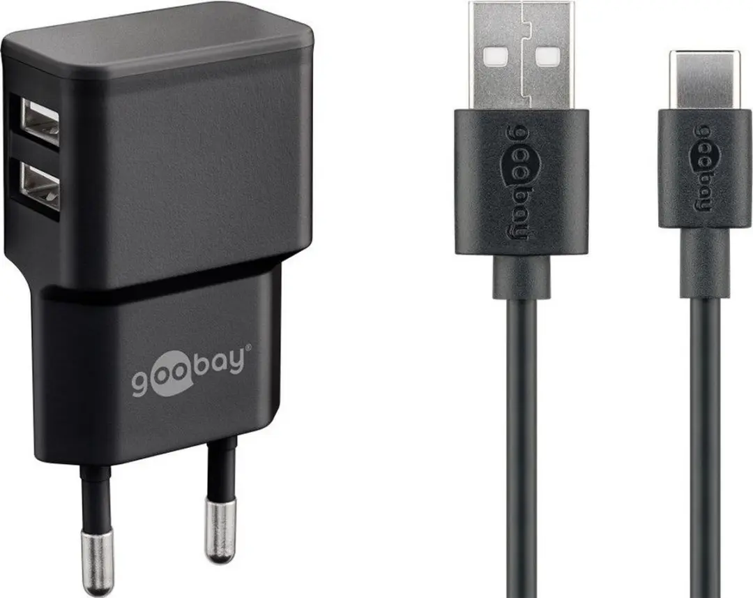 Goobay 44986 USB-A Thuislader 2x USB-C