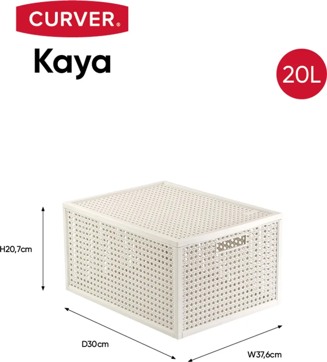 Curver Kaya Opbergmand 20L - Wit - afbeelding 6 van 6
