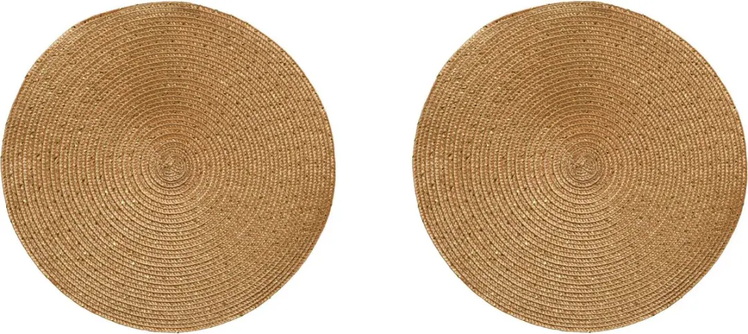 Decoris Goud Ronde Placemat 38cm - Kunststof