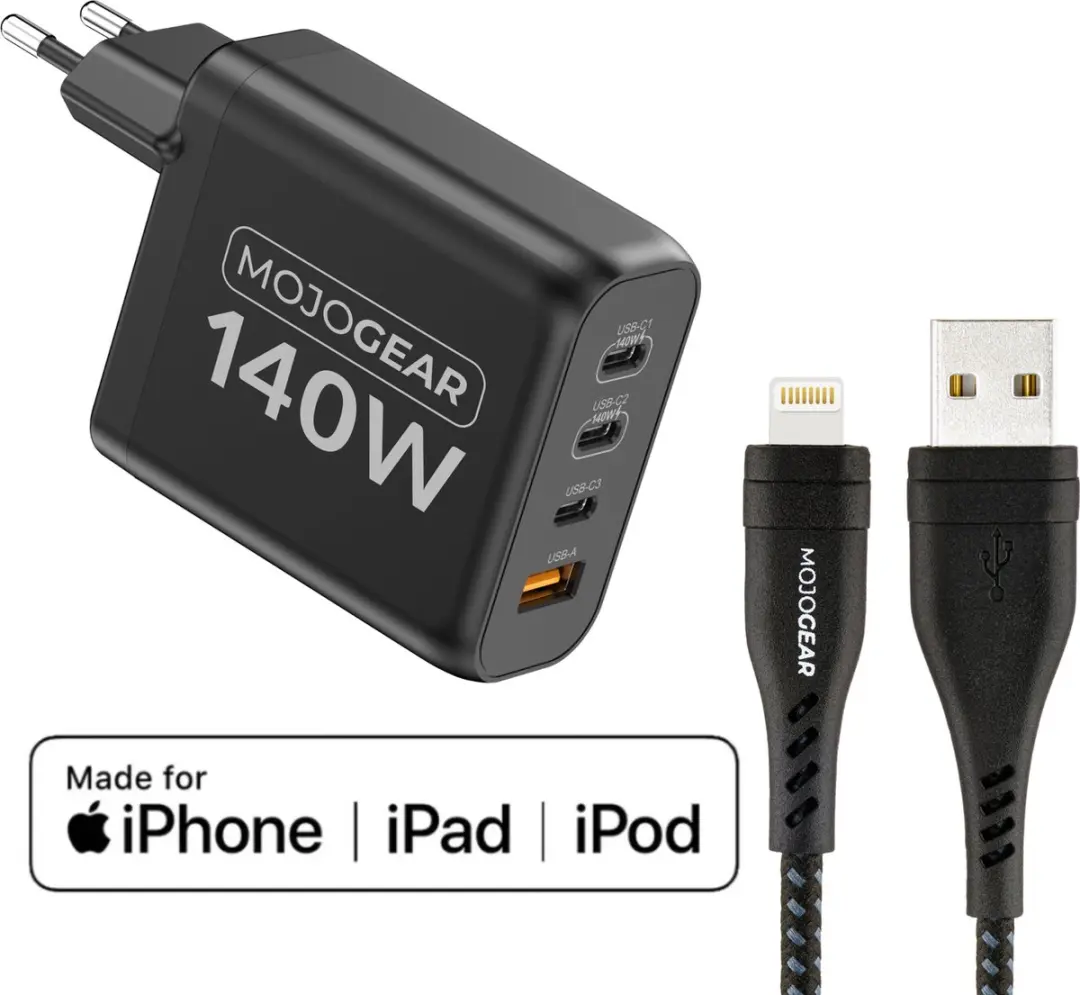 MOJOGEAR CHARGE+ 140W Oplader