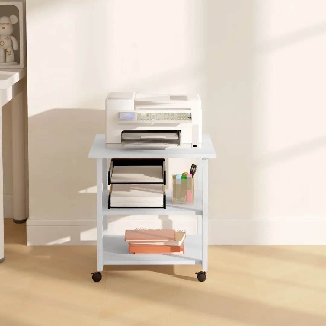 Homcom Printerstandaard 50x50x52,5cm Wit